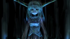 Dark horns long hair anime girls touhou ibuki suika demons 