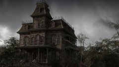 Dark houses buildings