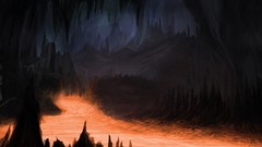 Dark lava fantasy art