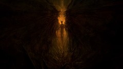 Dark light wings hell spikes horns demons artwork fantasy art 
