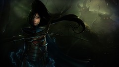 Dark magic Monsters armor long hair diablo iii forests demons 