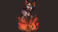 Dark magic woman weapons wings teeth blood crystals fangs 