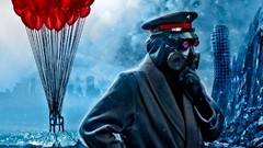 Dark masks gas masks digital art romantically apocalyptic 