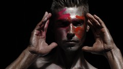 Dark Men paint faces