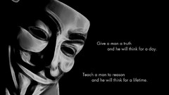 Dark Men Science Typography black background masks Reason 