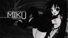 Dark monochrome hatsune miku vocaloid
