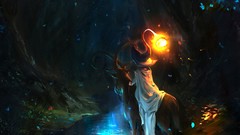 Dark mount forests mage fantasy art