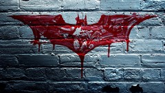 Dark Movies Batman blood dc comics brick wall Batman Logo