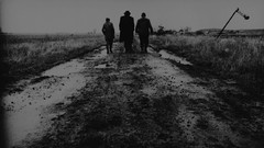 Dark Movies roads walking grayscale Béla Tarr Satantango