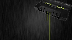 Dark Music Tape cassette drips digital art