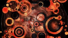 Dark orange abstract circles