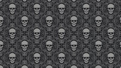 Dark patterns tile skulls