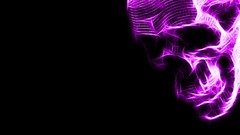 Dark purple fractal skulls Fractalius