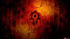 Dark red world of warcraft horde rusted