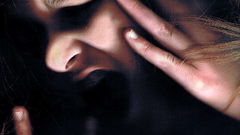 Dark scary face horror