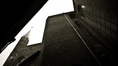 Dark sepia monochrome architecture religion churches