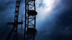 Dark silhouettes London Eye
