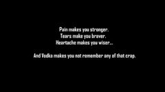 Dark text pain tears Typography black background funny vodka 