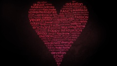 Dark text Typography Hearts