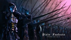 Dark text weapons Army Knights armor Warriors helmets blue eyes 