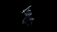 Dark weapons Katana black background Swords minimalistic ninjas