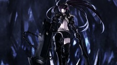 Dark weapons Shorts chains long hair black rock shooter black 