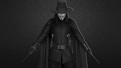 Dark weapons V for Vendetta Knives blades Anonymous grayscale