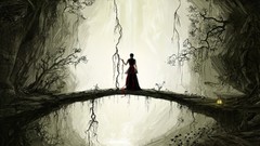 Dark woman artwork fantasy art natural bridge