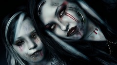 Dark woman blood fantastic digital art