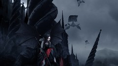 Dark woman Castles fantasy art