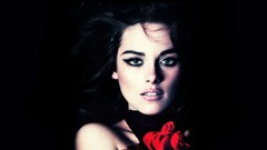 Dark woman close-up Kristen Stewart models