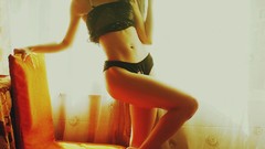 Dark woman morning after