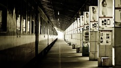 Dark woman Station posters trains