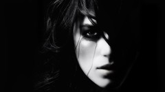 Dark woman tears black background Keira Knightley monochrome 