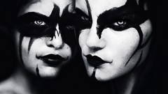 Dark woman twins demons face paint Hime