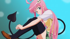 Darkness Anime pink hair anime girls school uniforms lala 