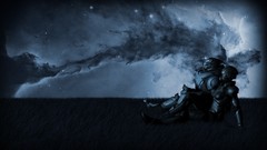 Darkness blue Robots rest shepard mass effect Garrus digital art