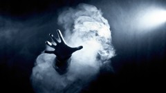 Darkness light smoke abstract hands monochrome reaching out