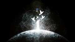 Darkness nature light Birds geometry globe shapes planets 