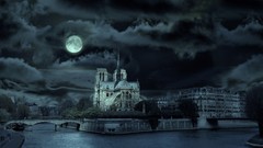 Darkness night dark moon Castles