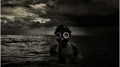 Darkness Oceans masks gas masks Photo manipulation