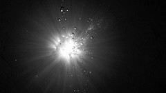 Darkness water light bubbles monochrome Noir grayscale