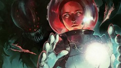 Darkness woman Aliens artwork futuristic