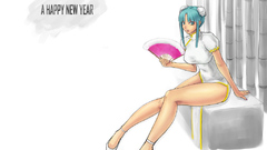 Darkstalkers dress blue hair