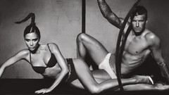 David Beckham models victoria beckham underwear emporio armani 