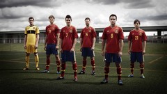 David Villa David Silva iker casillas Xavi Hernandez Spain 