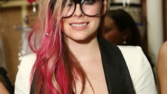 Dawn Avril Lavigne fashion new york city backstage colored hair