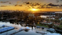 Dawn buildings cityscapes