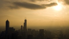 Dawn Chicago cities cityscapes