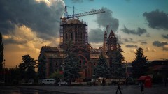 Dawn cities churches